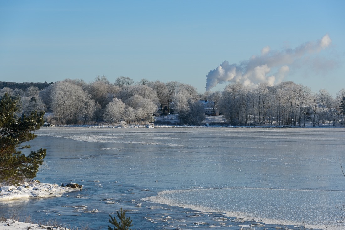 Hoarfrost over the Mersey