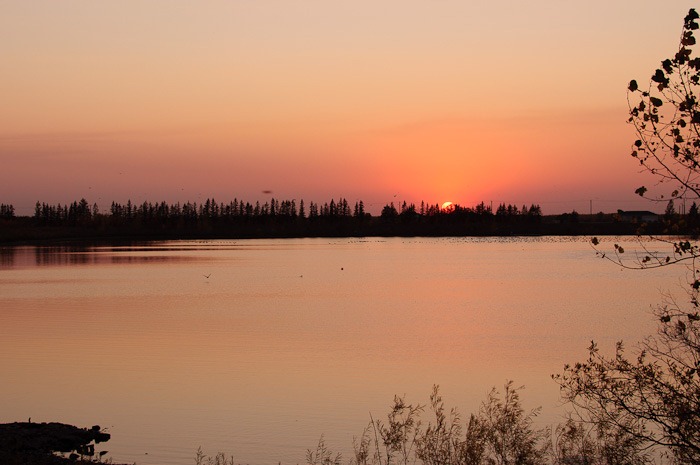 Sunset, the start of the event