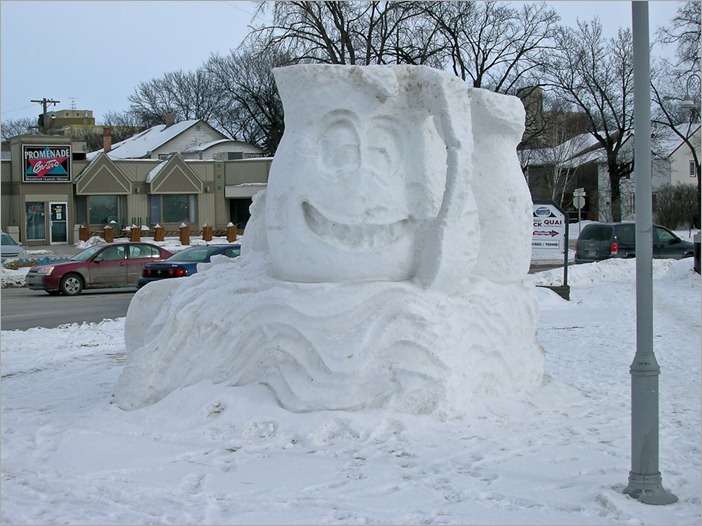 Snow sculpture