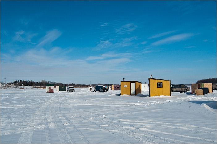 Ice fishing community
