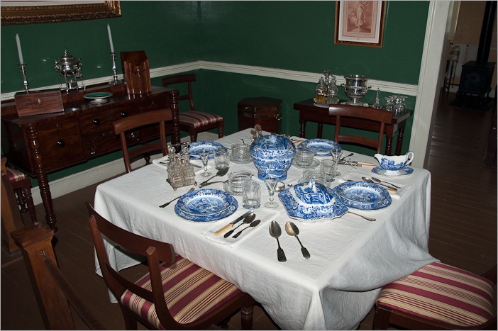 The laid table of the evening’s dinner