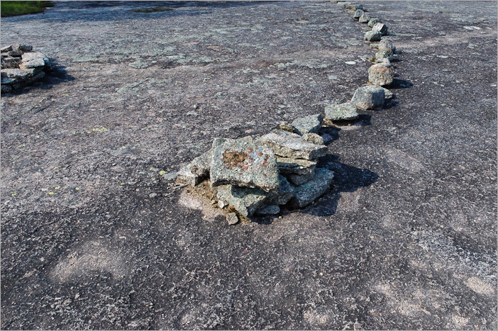 Offerings at an entrance into the circle of stones
